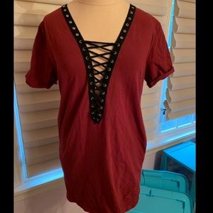 Tie up T-shirt Dress